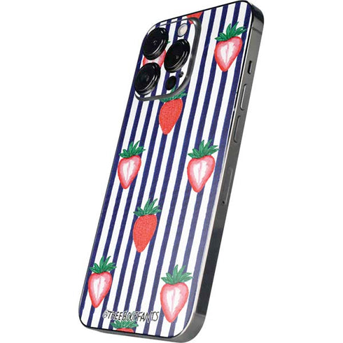 Bouffants and Broken Hearts Strawberries and Stripes iPhone 14 Pro Skin